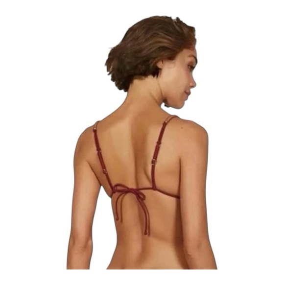 ViX Solid Elis Triangle Bikini Top in Red NWT - Picture 6 of 7